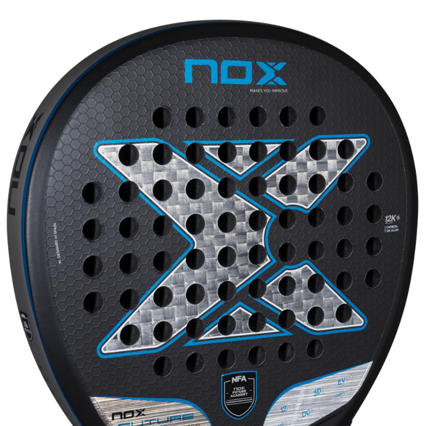 Raquette de padel Nox Future Hybrid 12K Alum NFA Series 2025